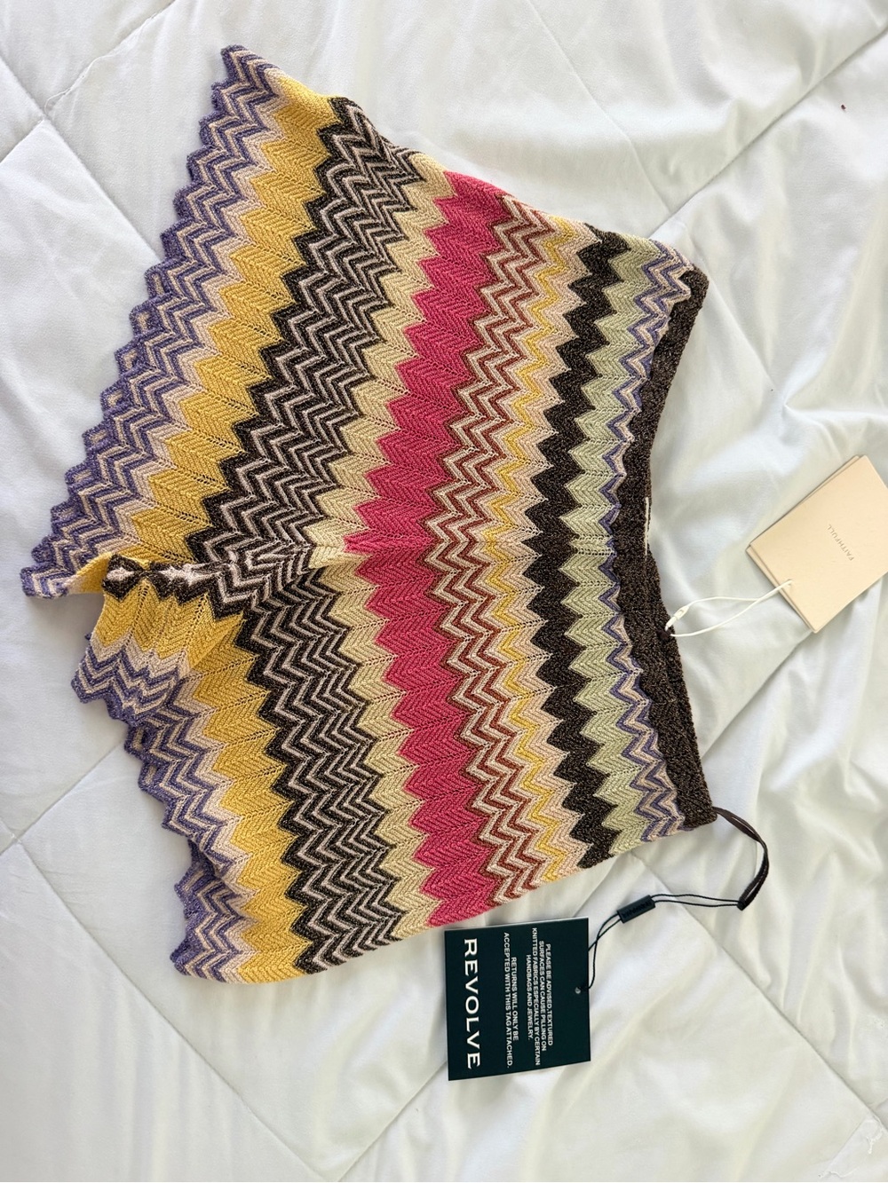 Faithfull Brand Zigzag Knit Top and short with Metallic Brown and Purple Accents - Picture 4 of 4